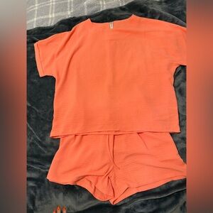 Zenana Outfitters Peach Two Piece SET